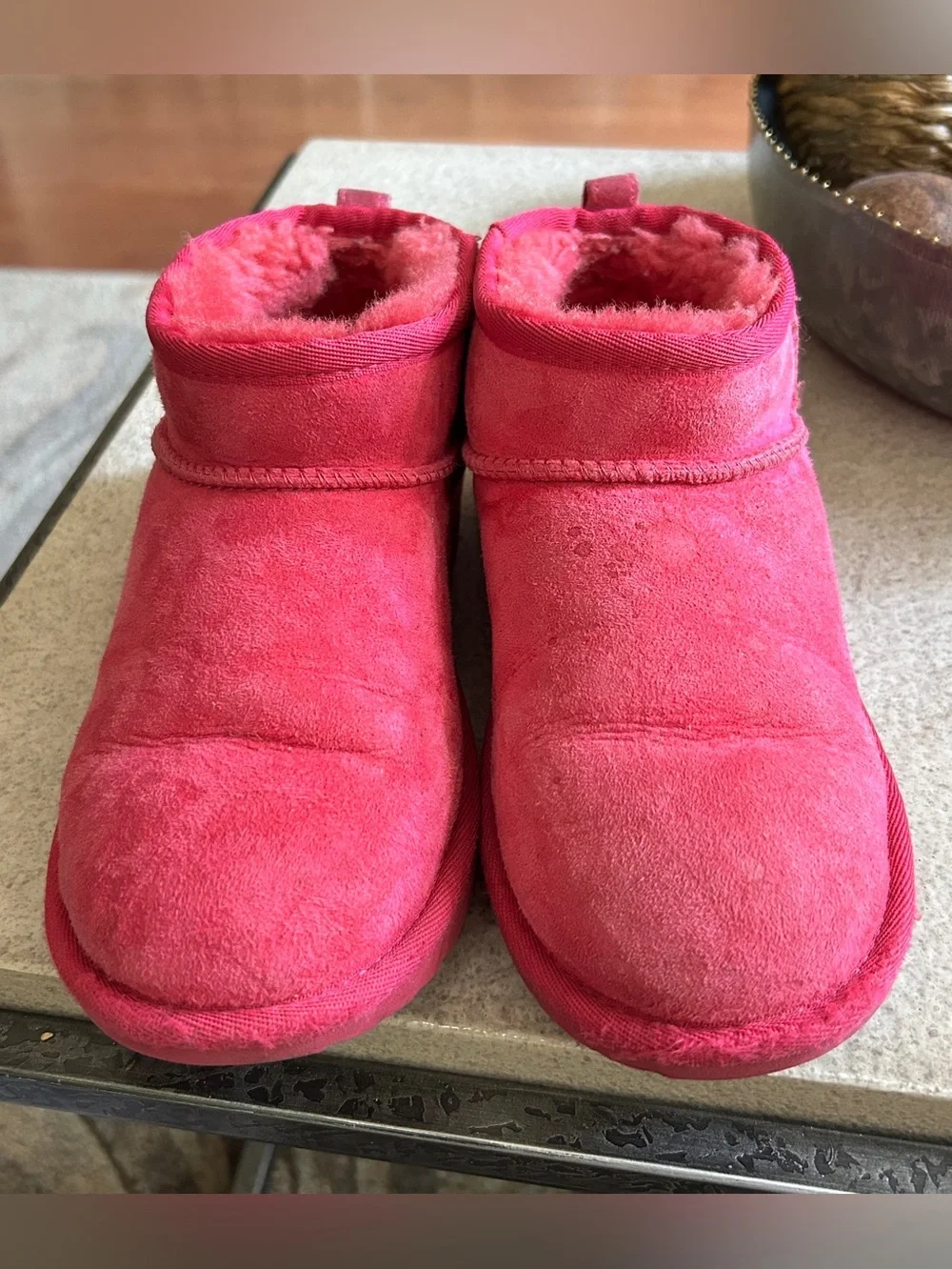 UGG Classic Ultra Mini Fuchsia Boots Sz 4 1130750K